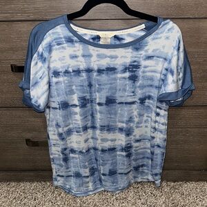 Lucky Brand Blue Tie-Dye Women's Top